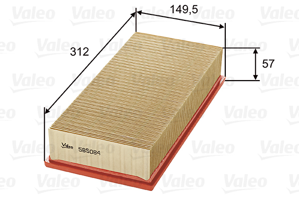 585084 Filtr powietrza VALEO