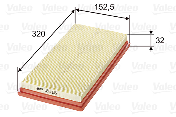 585155 Filtr powietrza VALEO