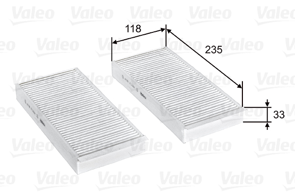 715812 Filtr kabinowy przeciwpyłkowy, VALEO ESSENTIAL VALEO