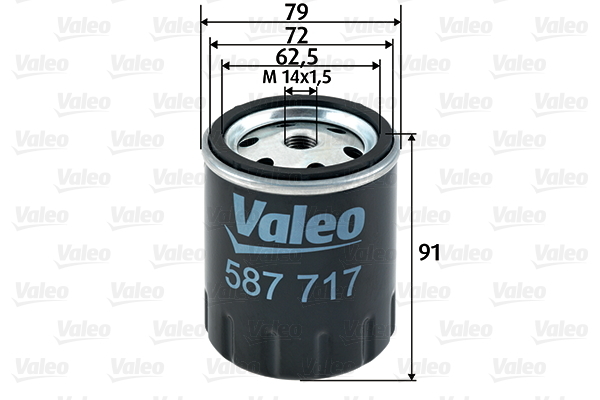 587717 Filtr paliwa VALEO