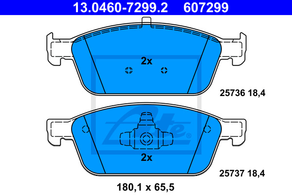 Klocki hamulcowe - komplet 13.0460-7299.2 ATE