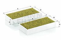 Filtr kabinowy przeciwpyłkowy, FreciousPlus FP 26 028-2 MANN-FILTER MANN+HUMMEL GMBH