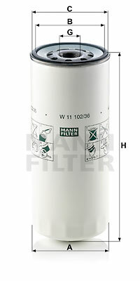Filtr oleju W 11 102/36 MANN-FILTER MANN+HUMMEL GMBH