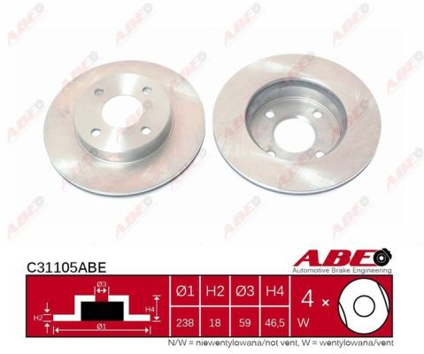 Tarcza hamulcowa C31105ABE ABE