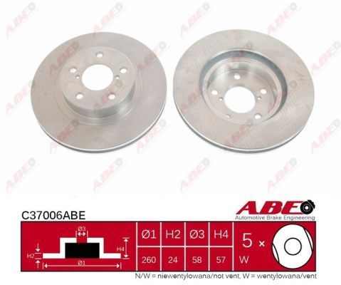 Tarcza hamulcowa C37006ABE ABE