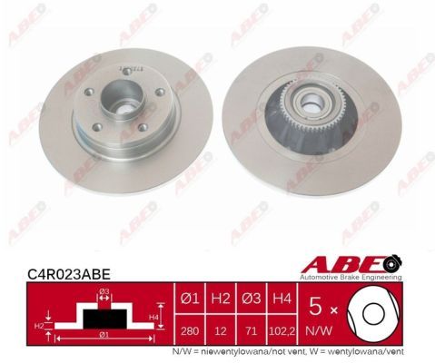 Tarcza hamulcowa C4R023ABE ABE