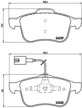Klocki hamulcowe - komplet P 23 103 BREMBO