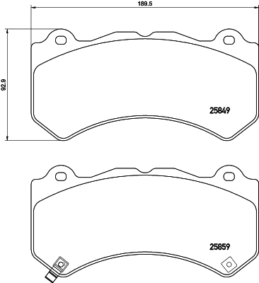 Klocki hamulcowe - komplet P 37 018 BREMBO