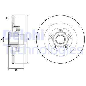 Tarcza hamulcowa BG9134RS DELPHI